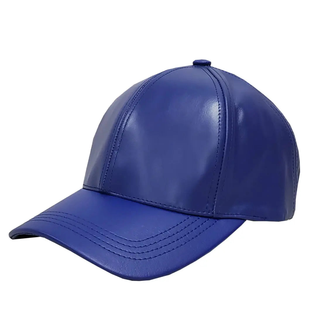 Adjustable Men Cowhide Leather Baseball Cap