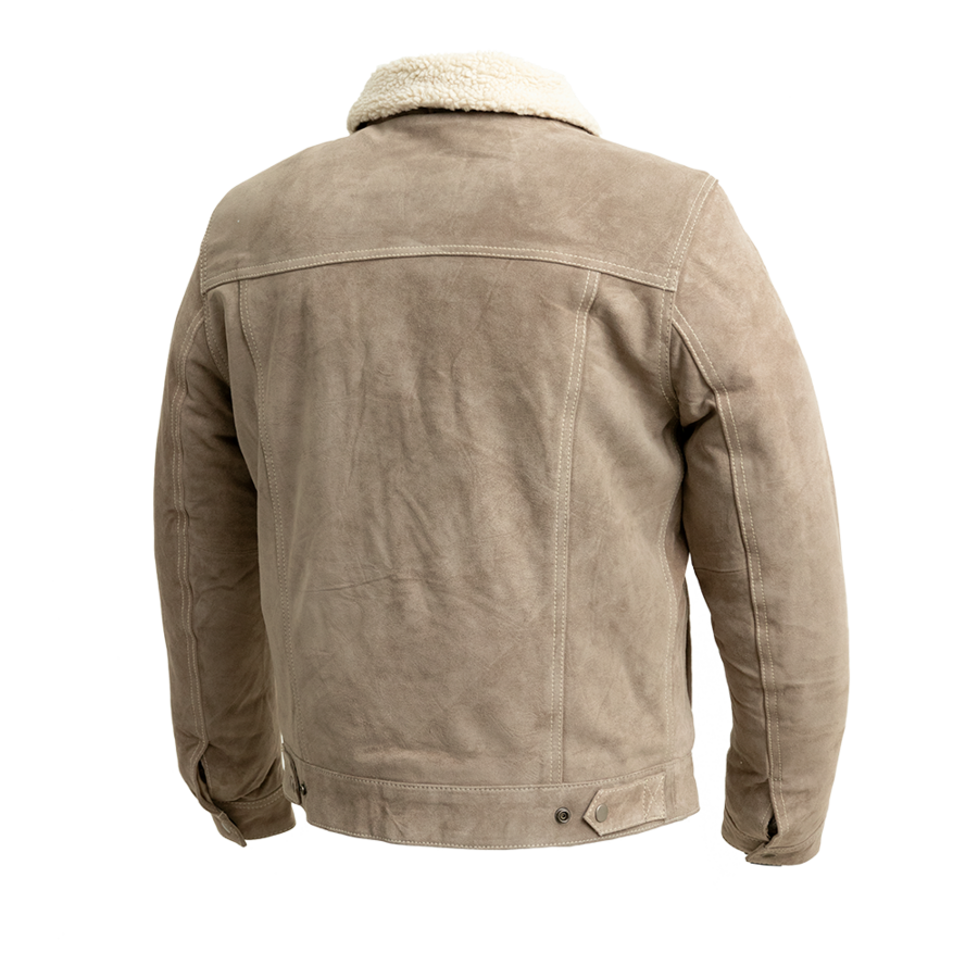 Men Suede Trucker Jacket