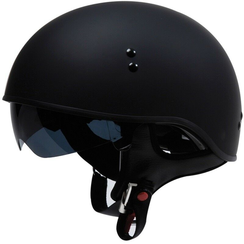 Torc-T-55 Flat Black Half Helmet