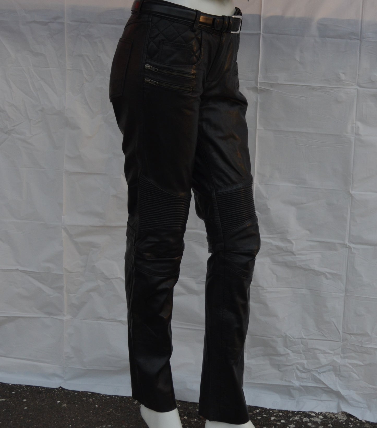  Women Vixen Detailed  Leather Jean Pants