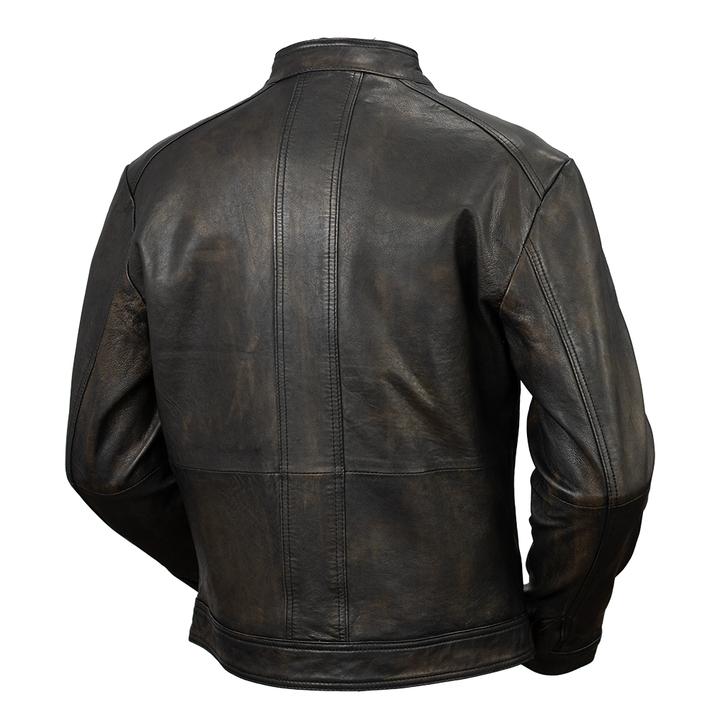 Men cruiser distressed lambskin leather