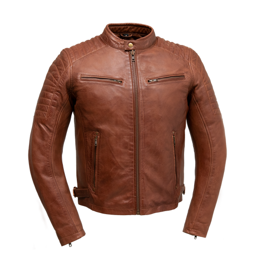 Zack-  Men Brown Leather  Jacket