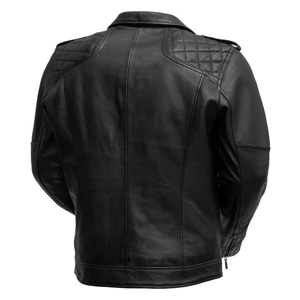 Gavin- Men Leather  Quilted Shoulder Stitched 