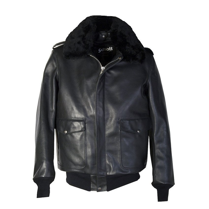 Schott A-2 Naked Cowhide Leather Flight Jacket 