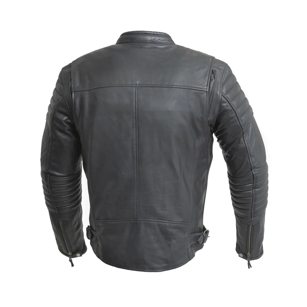 Men's Black Commuter Leather Jacket