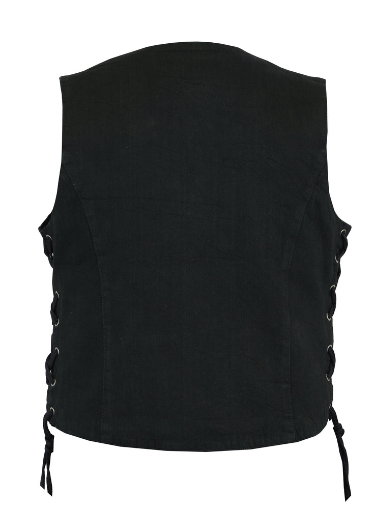 Women’s Denim Classic Side Lace Vest