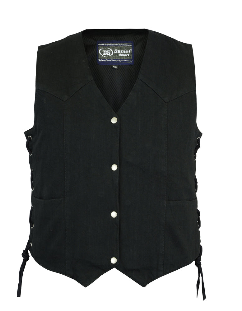 Women’s Denim Classic Side Lace Vest