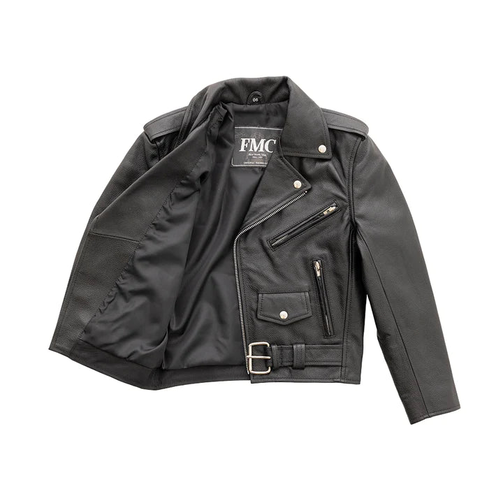 Kid's Cry Baby Biker Leather Jacket - Lightweight 