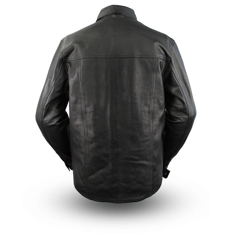 Men Milestone Lightweight Leather Shirt