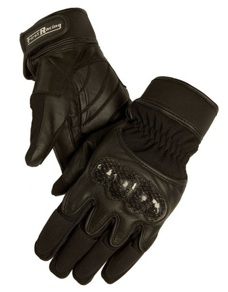 Men's Gel Padded Popular Textile and Leather Racing Gloves