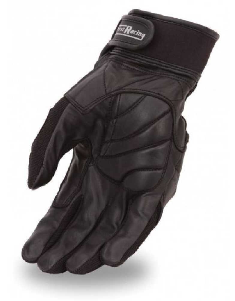 Men's Gel Padded Popular Textile and Leather Racing Gloves