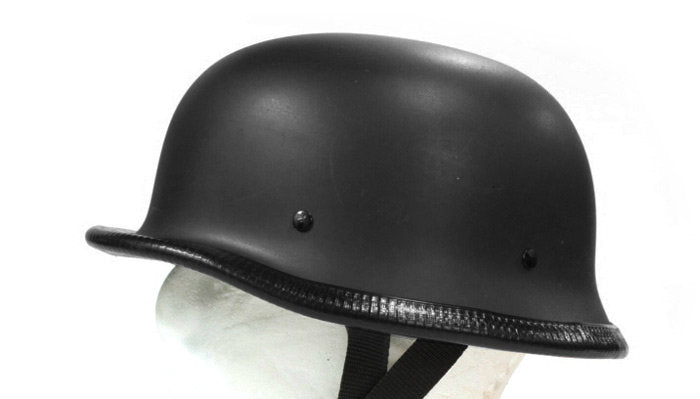 German flat black helmet