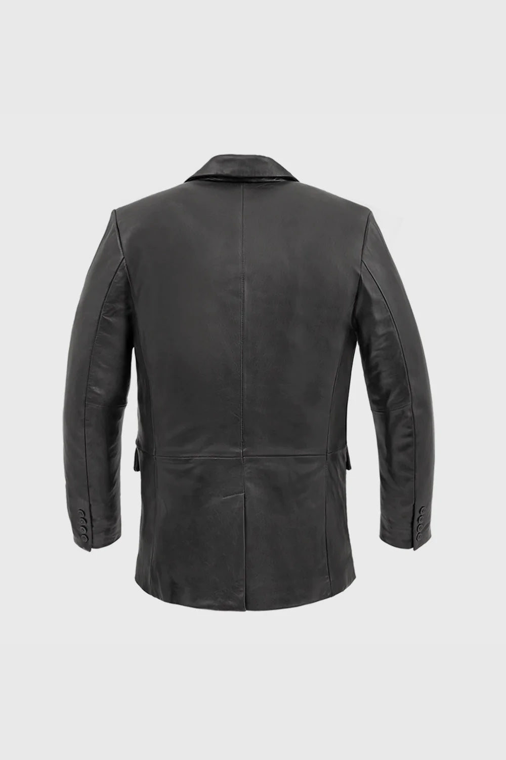 Men's Leather Fashion Jacket  with Two Buttons 