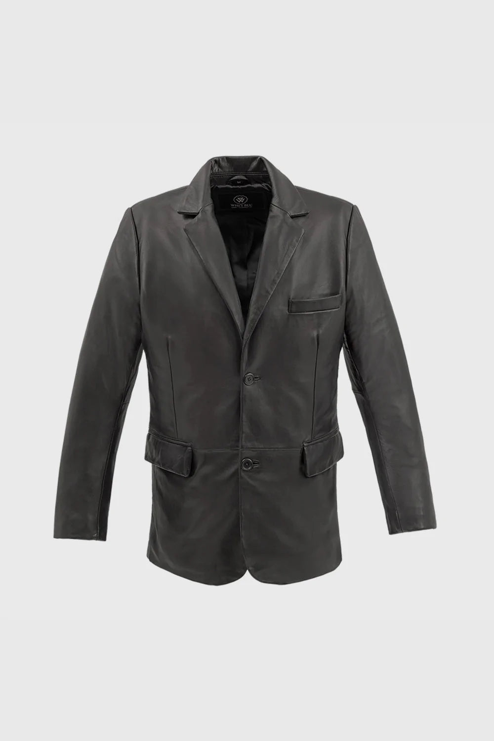 Men's Leather Fashion Jacket  with Two Buttons 