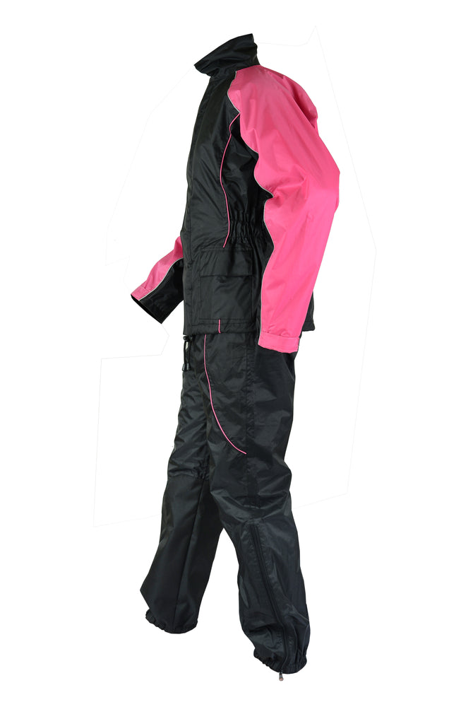 Women's  Motorcycle Rain Gear Suit hot pink