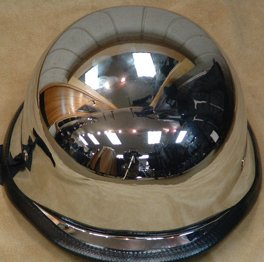 Chrome German Novelty Motorcycle Helmet